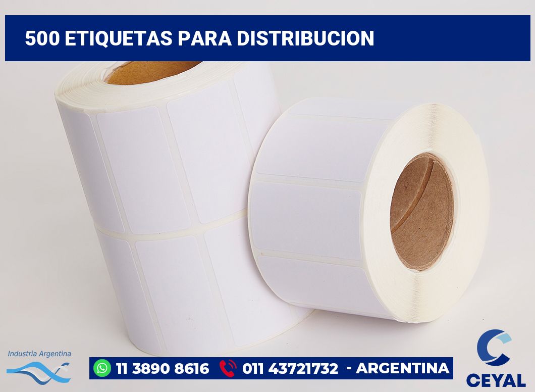 500 Etiquetas para distribucion