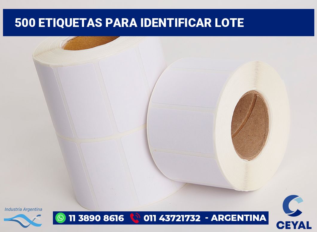 500 Etiquetas para identificar lote
