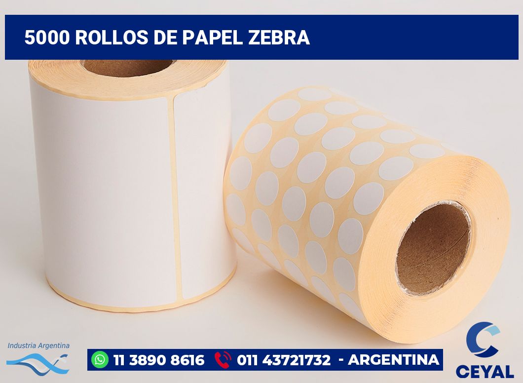 5000 Rollos de papel zebra