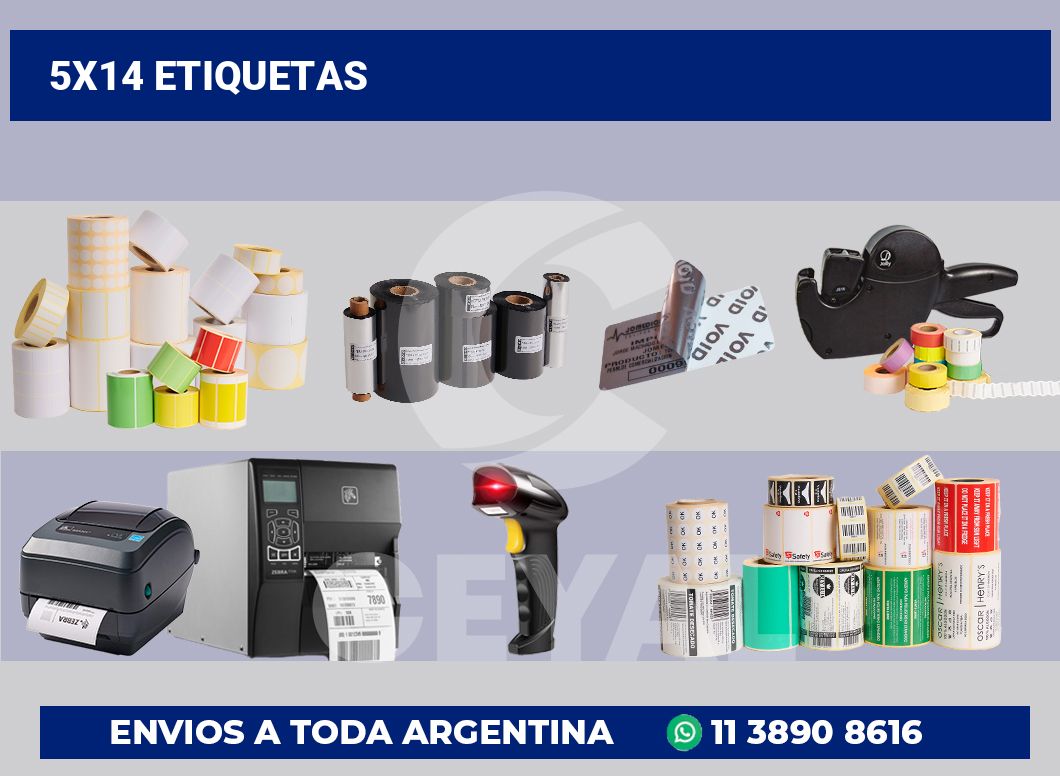 5×14 Etiquetas