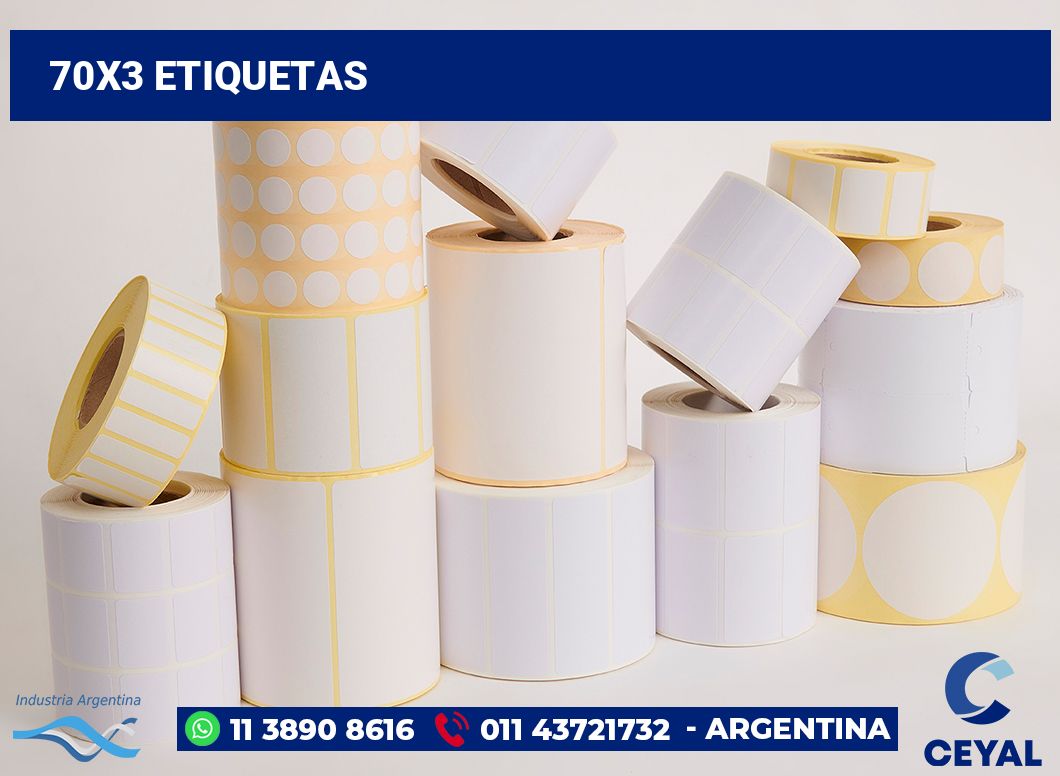 70x3 Etiquetas