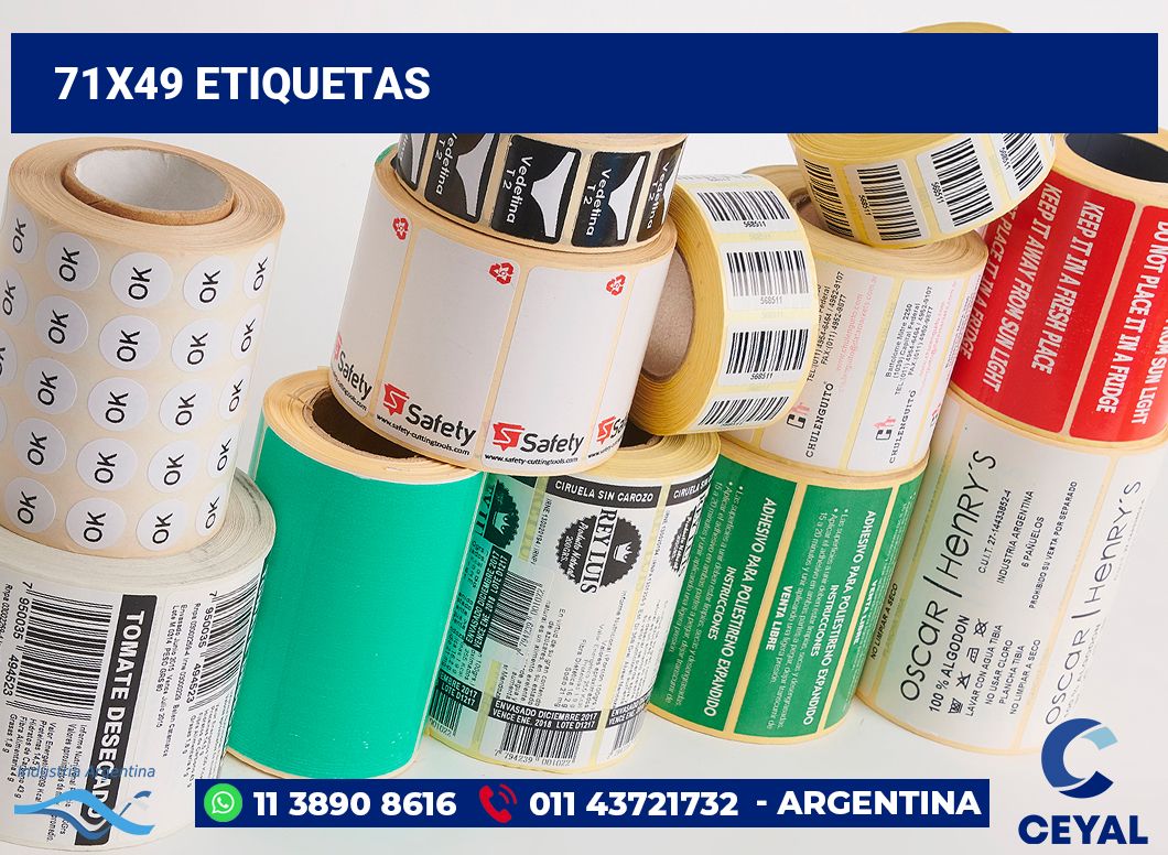 71x49 Etiquetas