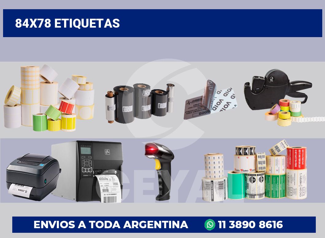 84×78 Etiquetas