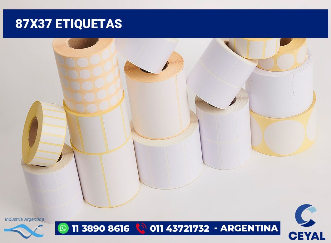 87x37 Etiquetas