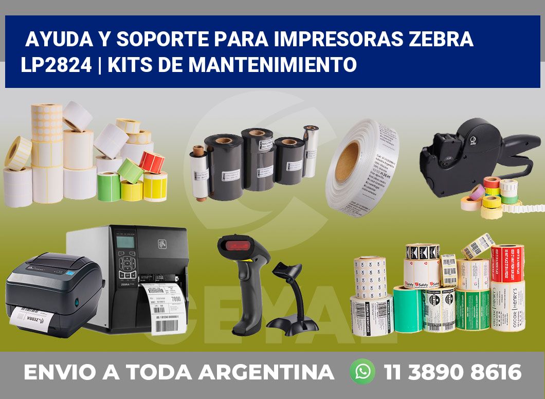Ayuda y soporte para impresoras Zebra LP2824 | Kits de mantenimiento