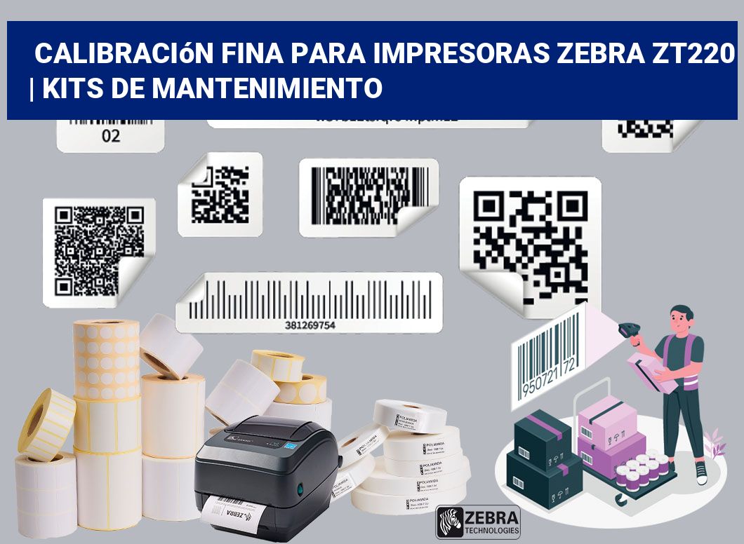 Calibración fina para impresoras Zebra ZT220 | Kits de mantenimiento