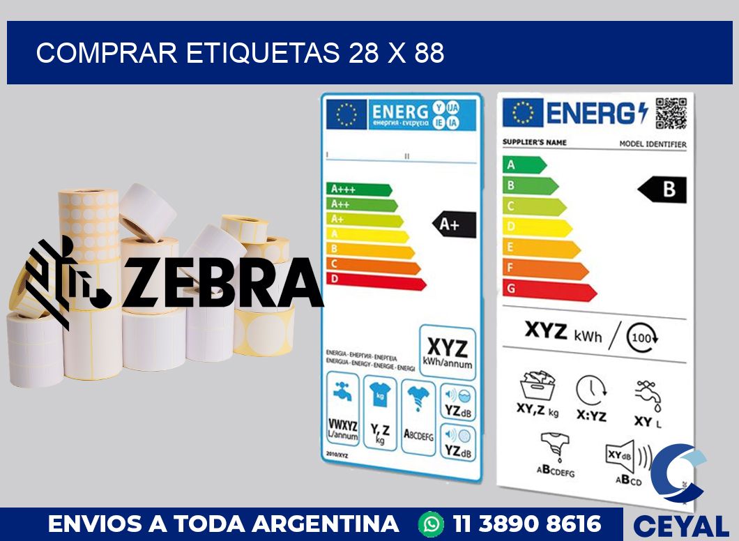 Comprar etiquetas 28 x 88