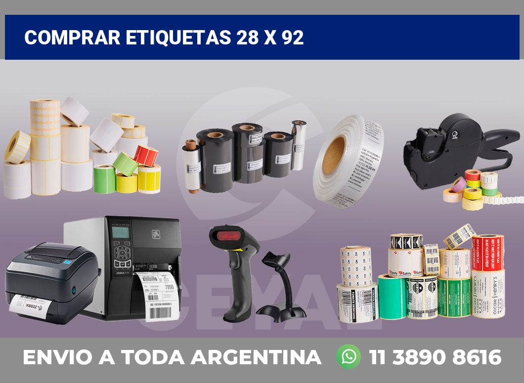 Comprar etiquetas 28 x 92