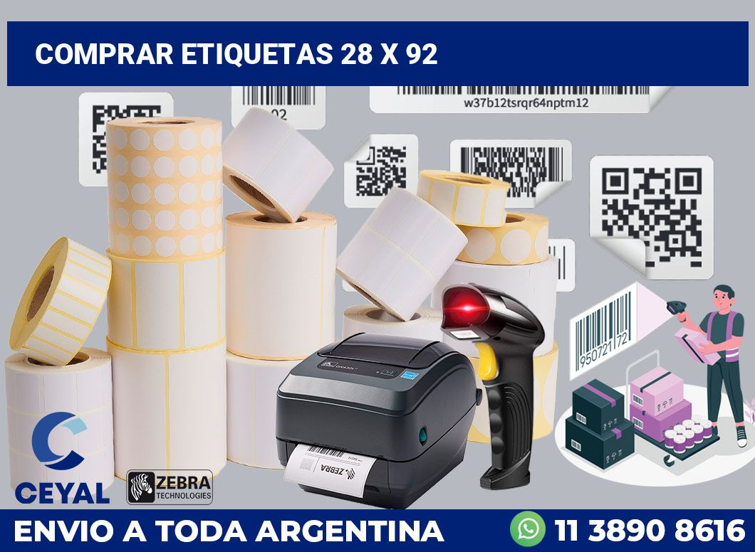 Comprar etiquetas 28 x 92