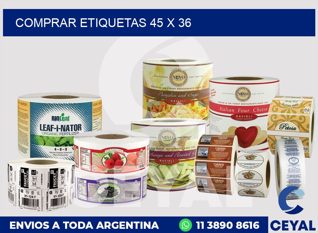 Comprar etiquetas 45 x 36
