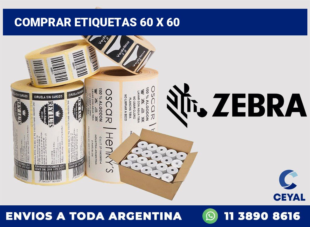 Comprar etiquetas 60 x 60