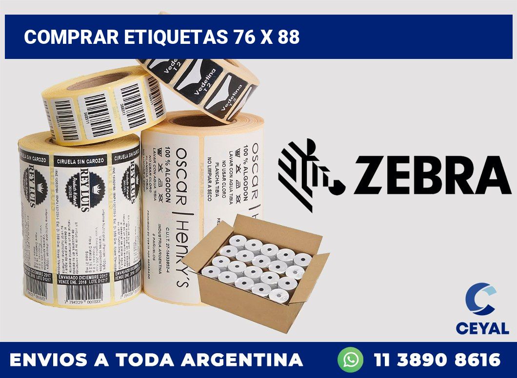Comprar etiquetas 76 x 88