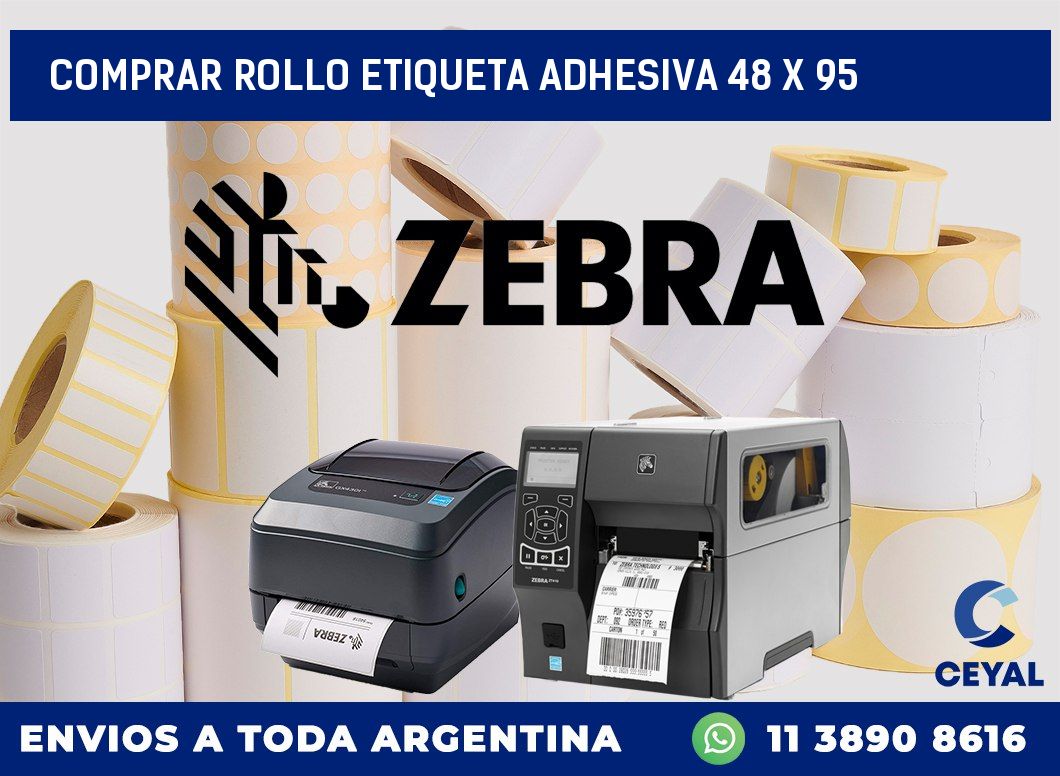 Comprar rollo etiqueta adhesiva 48 x 95