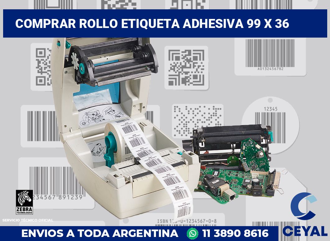 Comprar rollo etiqueta adhesiva 99 x 36