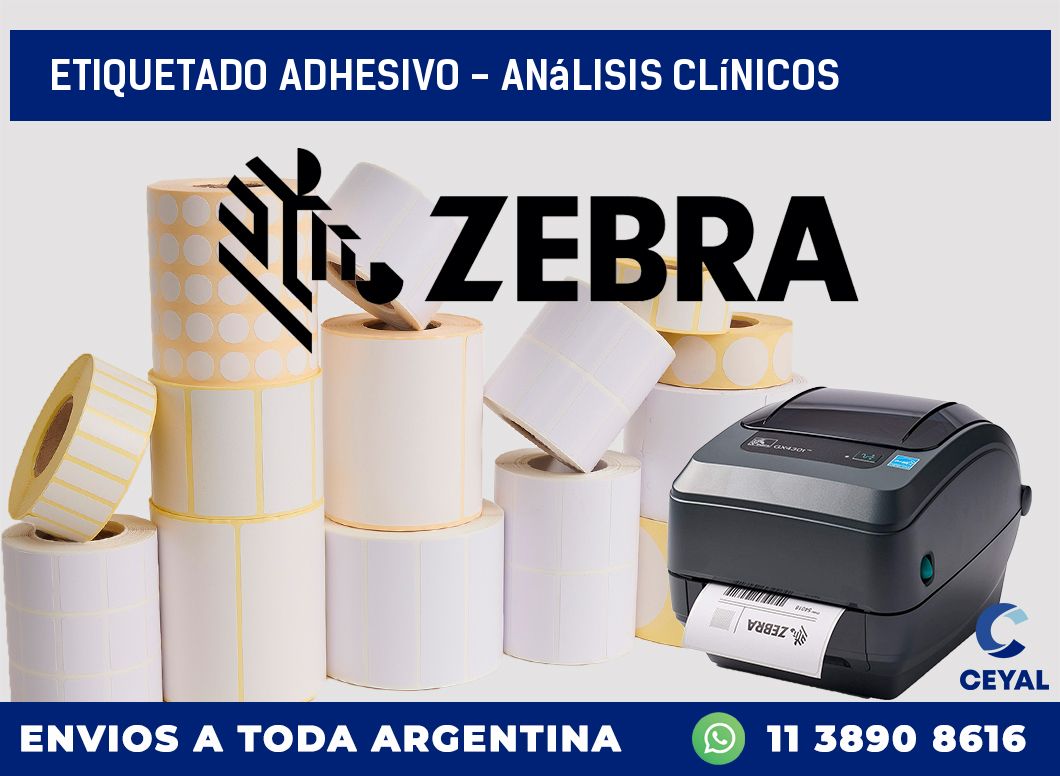 Etiquetado adhesivo – Análisis clínicos