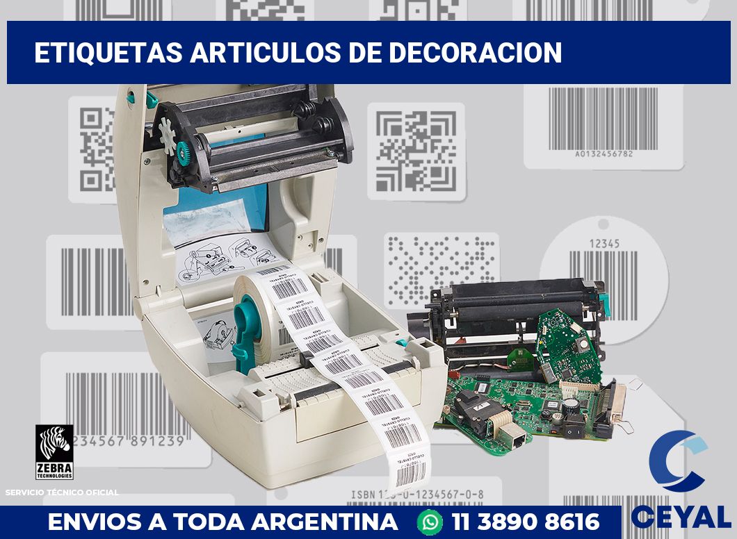 Etiquetas Articulos de decoracion