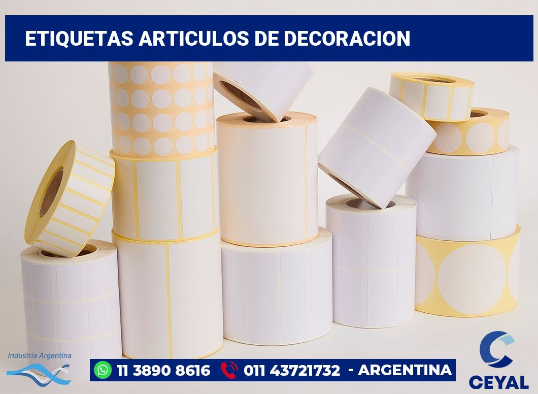 Etiquetas Articulos de decoracion