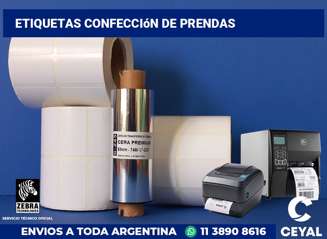 Etiquetas Confección de prendas