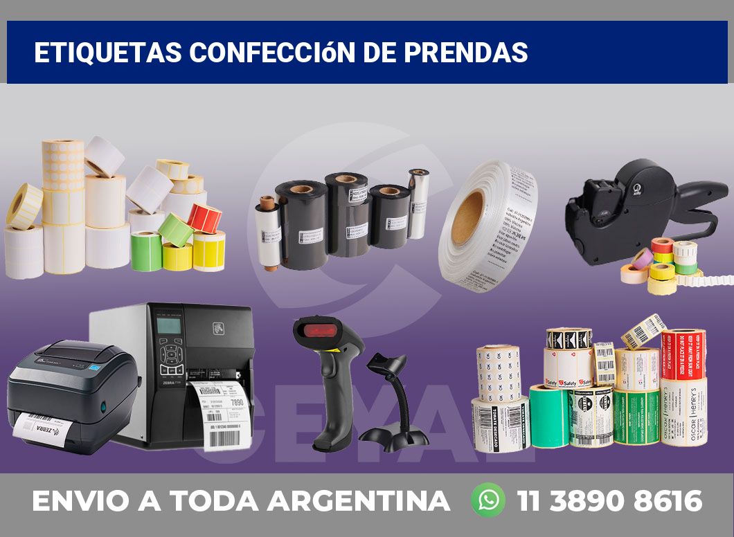 Etiquetas Confección de prendas