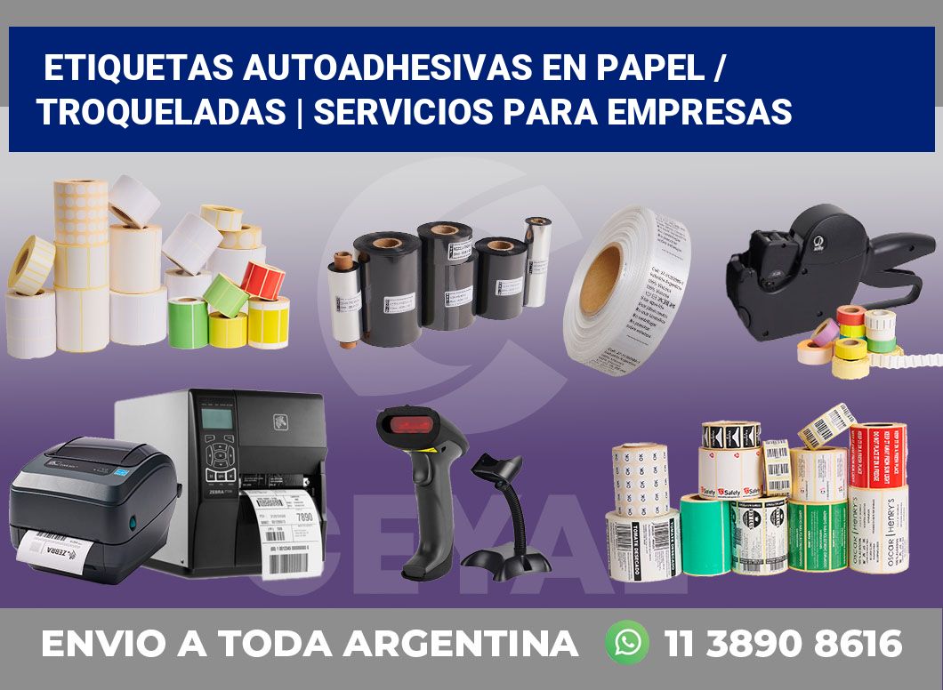 Etiquetas autoadhesivas en papel / Troqueladas | Servicios para empresas