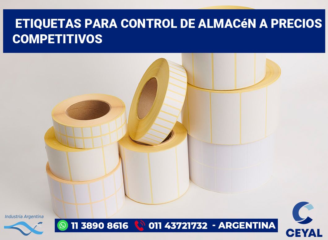 Etiquetas para Control de Almacén a Precios Competitivos