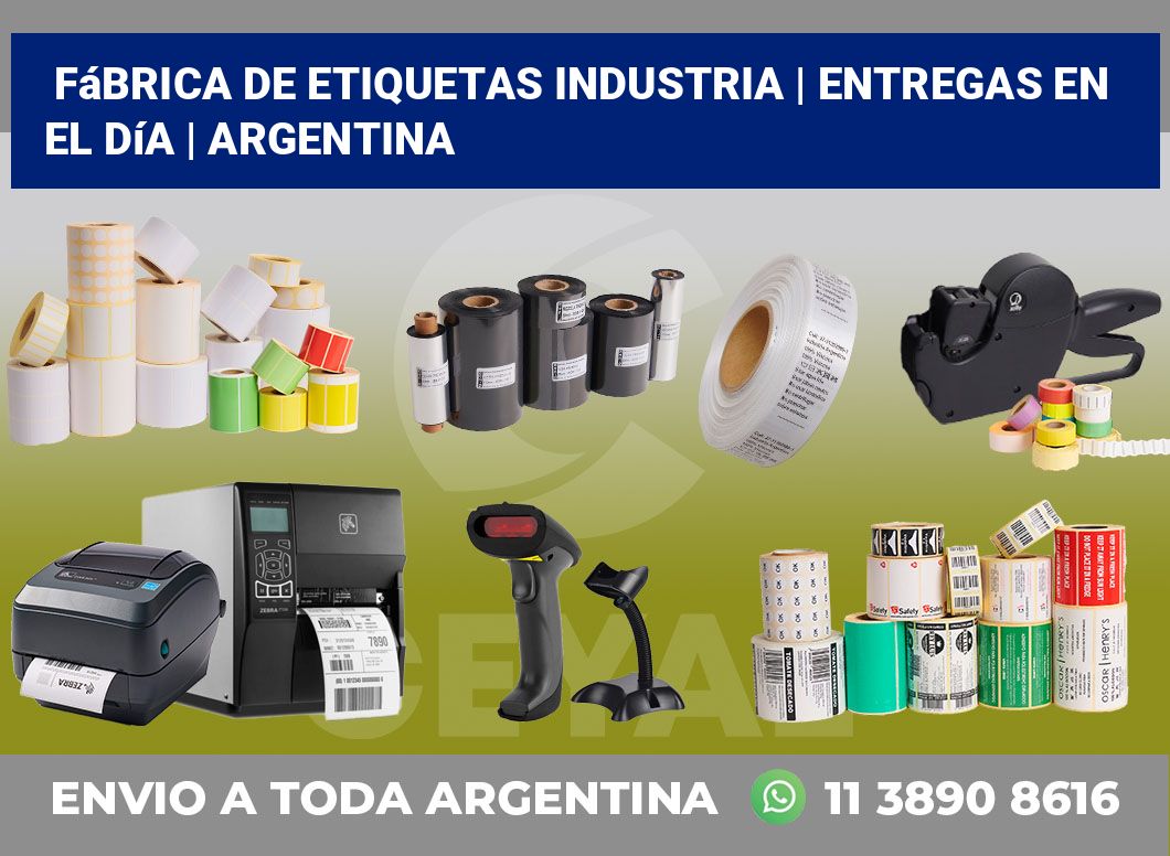 Fábrica de etiquetas industria | Entregas en el día | Argentina