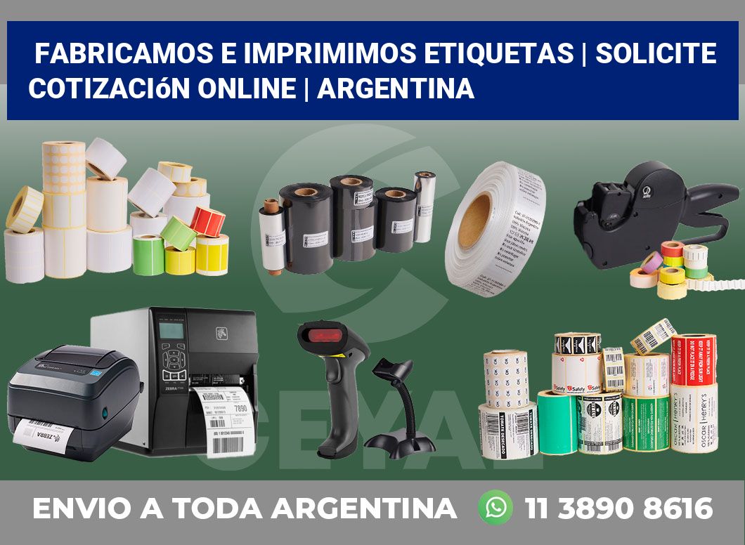 Fabricamos e imprimimos etiquetas | Solicite cotización online | Argentina