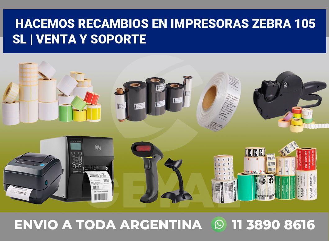 Hacemos recambios en impresoras Zebra 105 SL | Venta y soporte