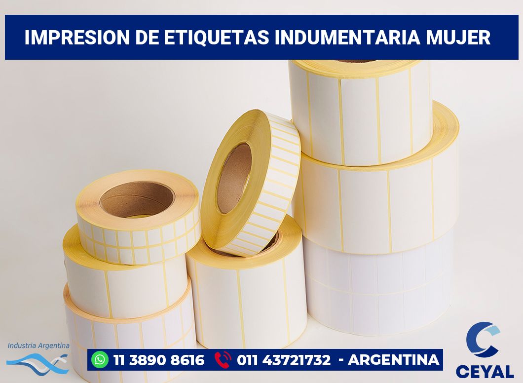 Impresion de etiquetas Indumentaria mujer