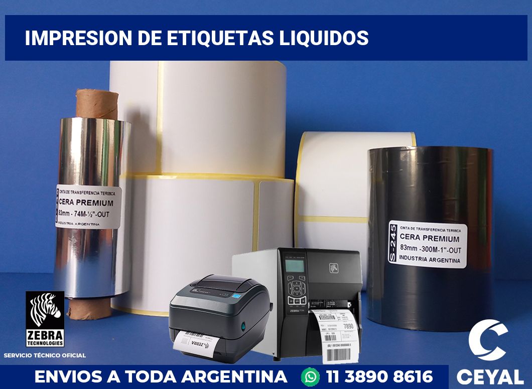 Impresion de etiquetas liquidos