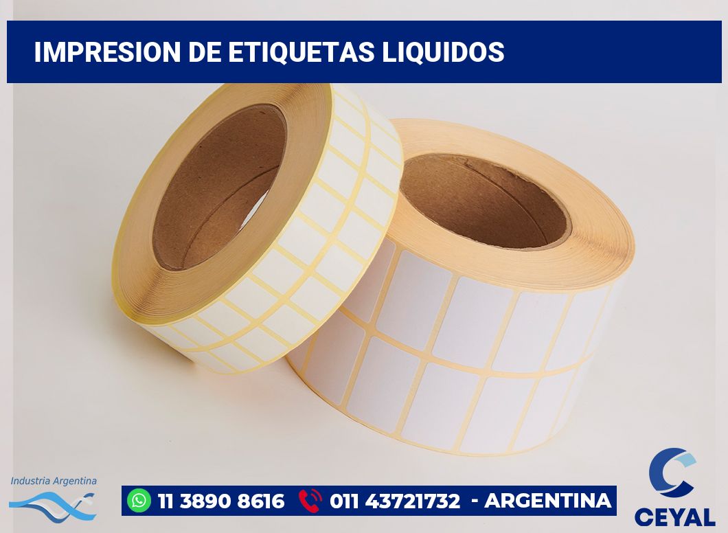 Impresion de etiquetas liquidos