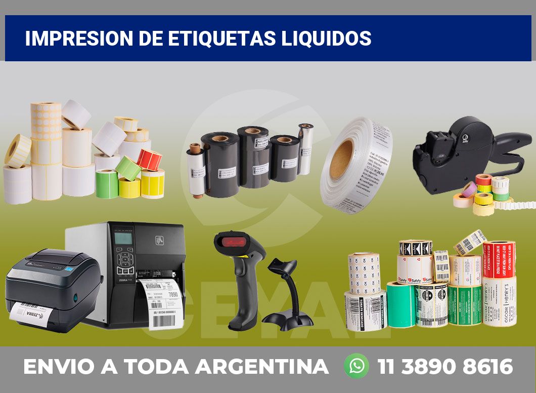 Impresion de etiquetas liquidos