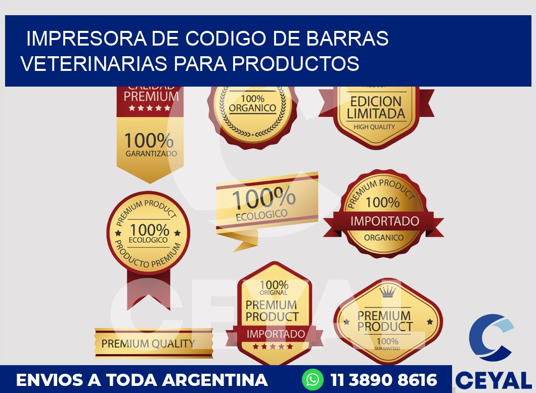 Impresora de codigo de barras Veterinarias para productos