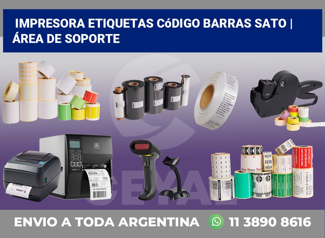 Impresora etiquetas Código barras Sato | Área de soporte