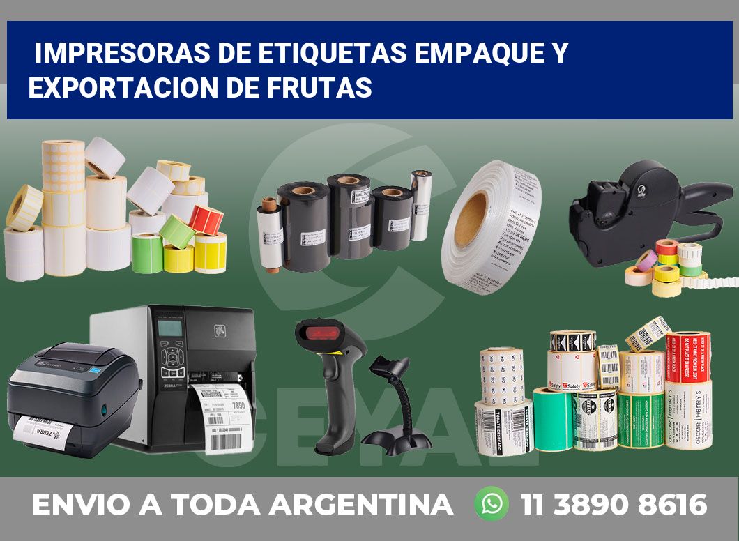 Impresoras de etiquetas Empaque y exportacion de frutas