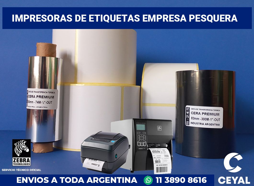 Impresoras de etiquetas Empresa pesquera