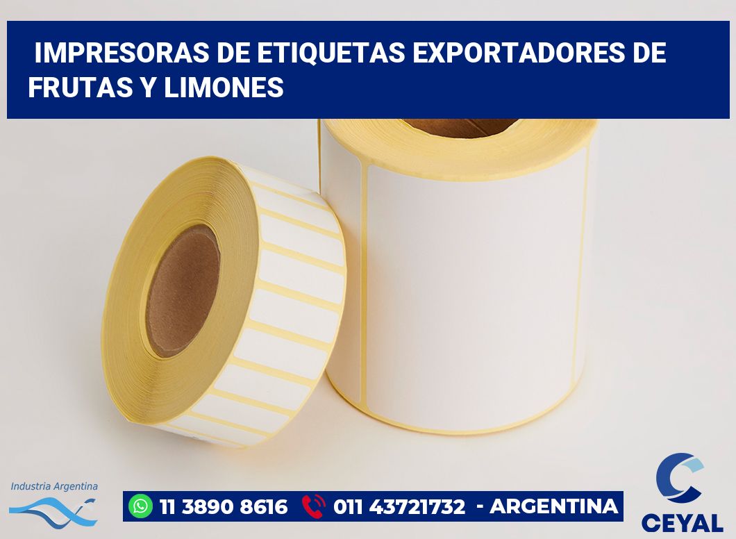 Impresoras de etiquetas Exportadores de frutas y limones
