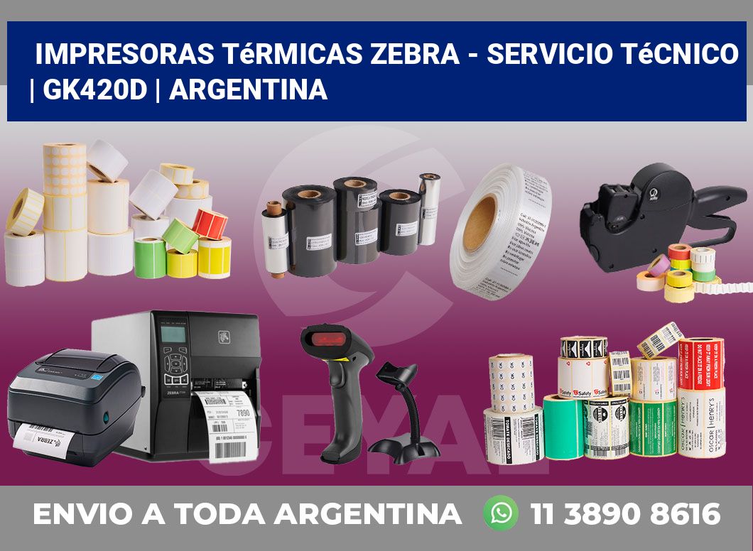Impresoras térmicas Zebra – servicio técnico | GK420d | Argentina