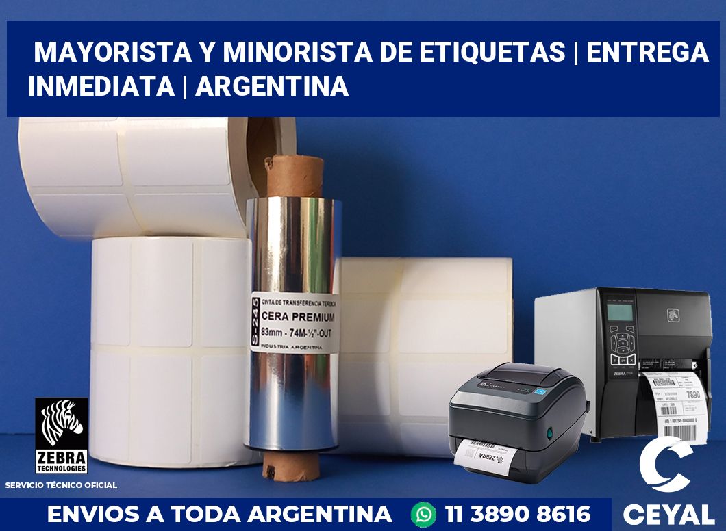 Mayorista y minorista de etiquetas | Entrega inmediata | Argentina