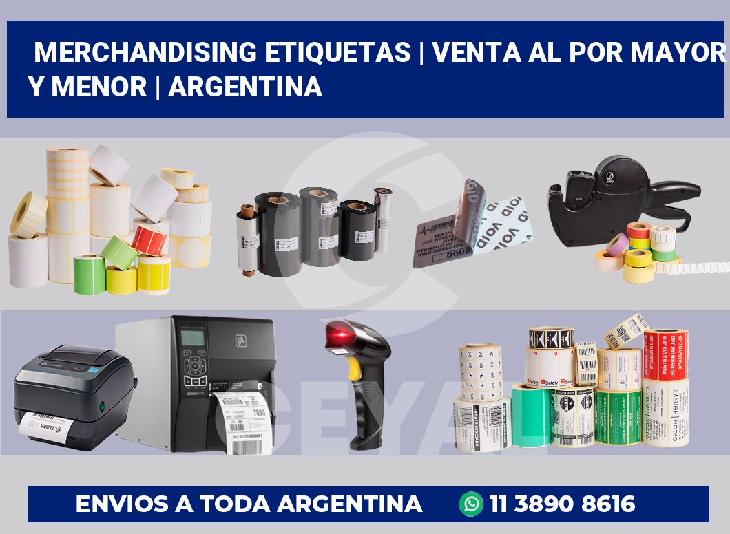 Merchandising etiquetas | Venta al por mayor y menor | Argentina
