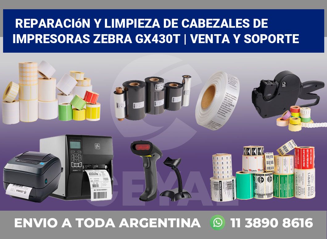 Reparación y limpieza de cabezales de impresoras Zebra GX430t | Venta y soporte