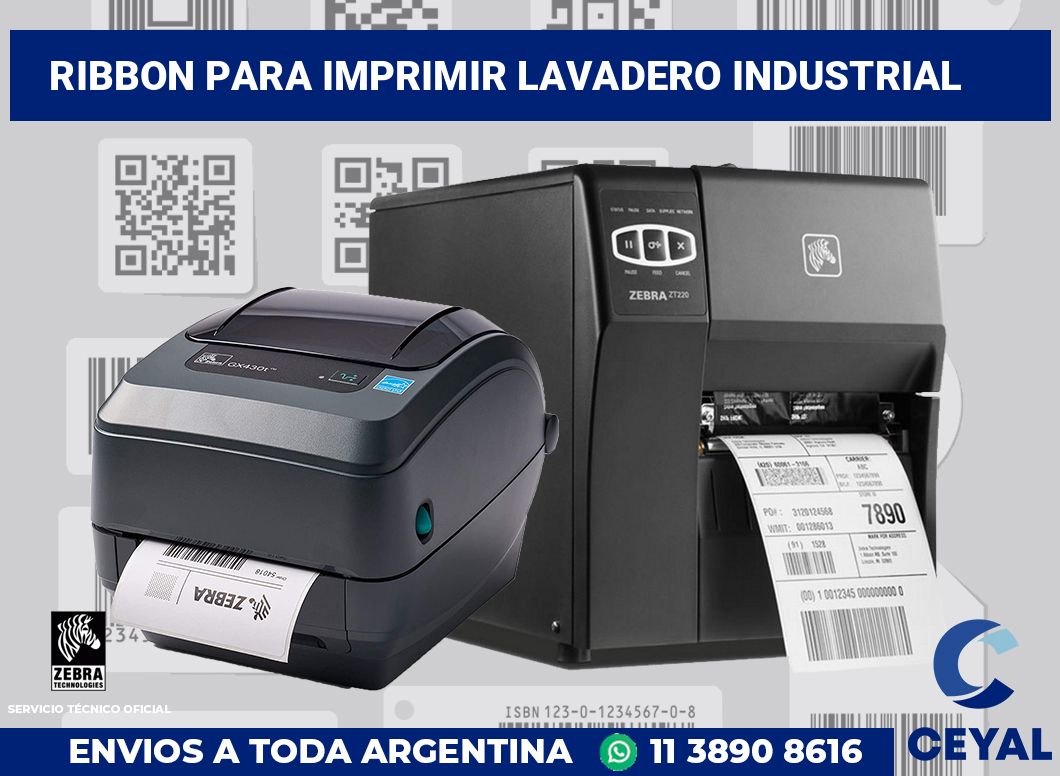 Ribbon para imprimir Lavadero industrial