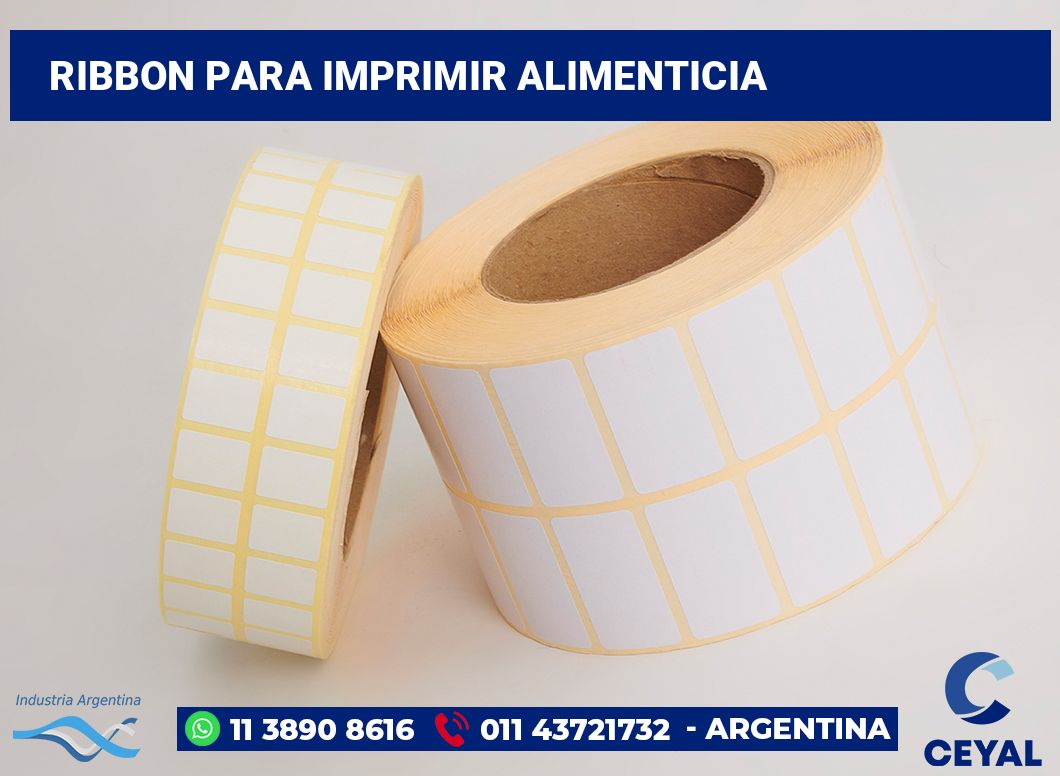Ribbon para imprimir alimenticia