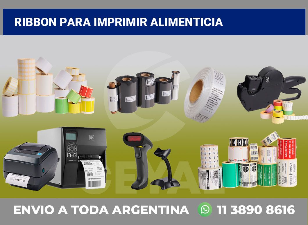 Ribbon para imprimir alimenticia