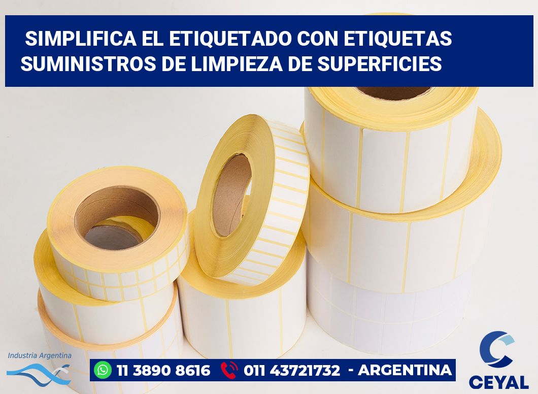Simplifica el Etiquetado con Etiquetas Suministros de Limpieza de Superficies