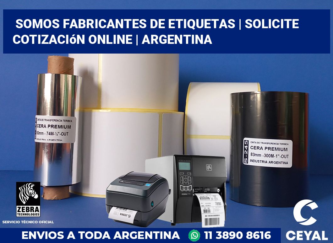 Somos fabricantes de etiquetas | Solicite cotización online | Argentina