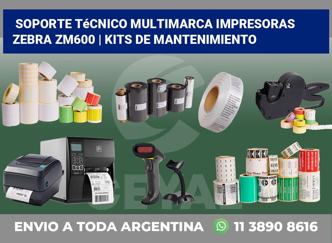Soporte técnico multimarca impresoras Zebra ZM600 | Kits de mantenimiento