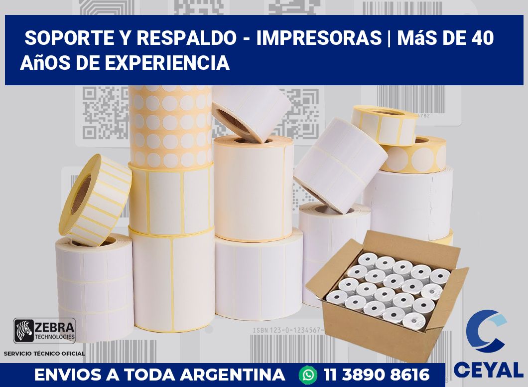 Soporte y respaldo - impresoras | Más de 40 años de experiencia
