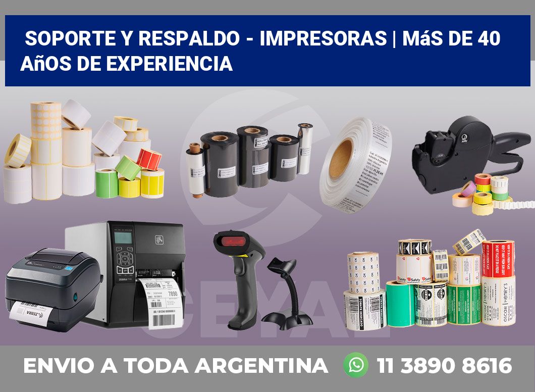 Soporte y respaldo – impresoras | Más de 40 años de experiencia