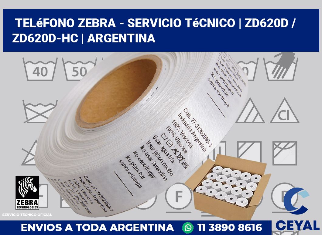 Teléfono Zebra - Servicio Técnico | ZD620d / ZD620d‑HC | Argentina